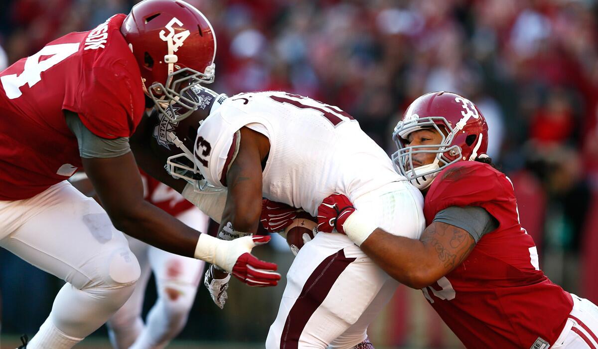 Tomlinson (pictured at left) has outstanding strength at the point of attack, and has proven that he can handle double-teams, freeing up the rest of his teammates. He’s a solid compliment for Ndamukong Suh, and would immediately push Jordan Phillips for the starting spot.