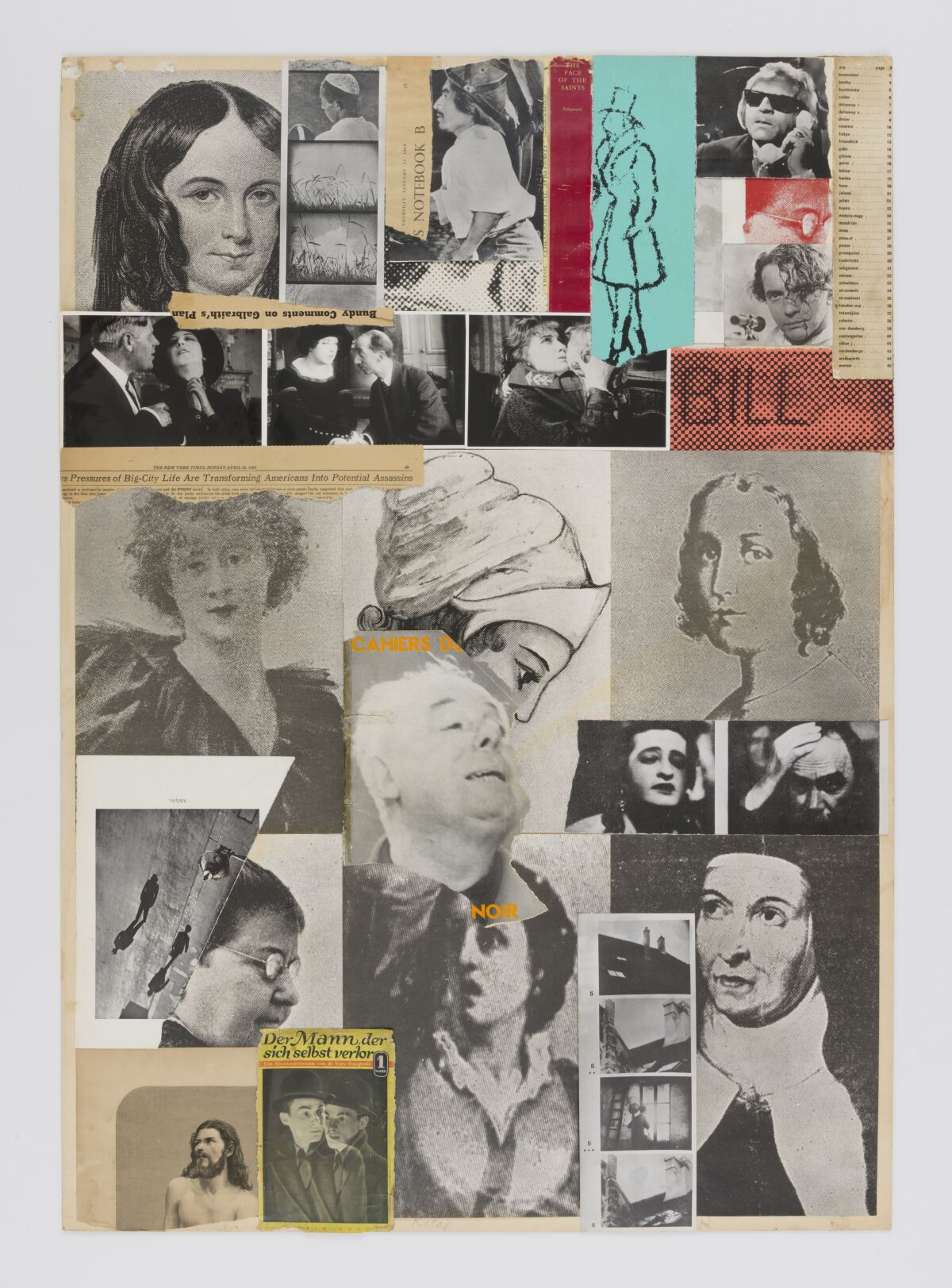 "From the Lives of the Saints," 1975, a collage on paper by R.B. Kitaj at L.A. Louver.