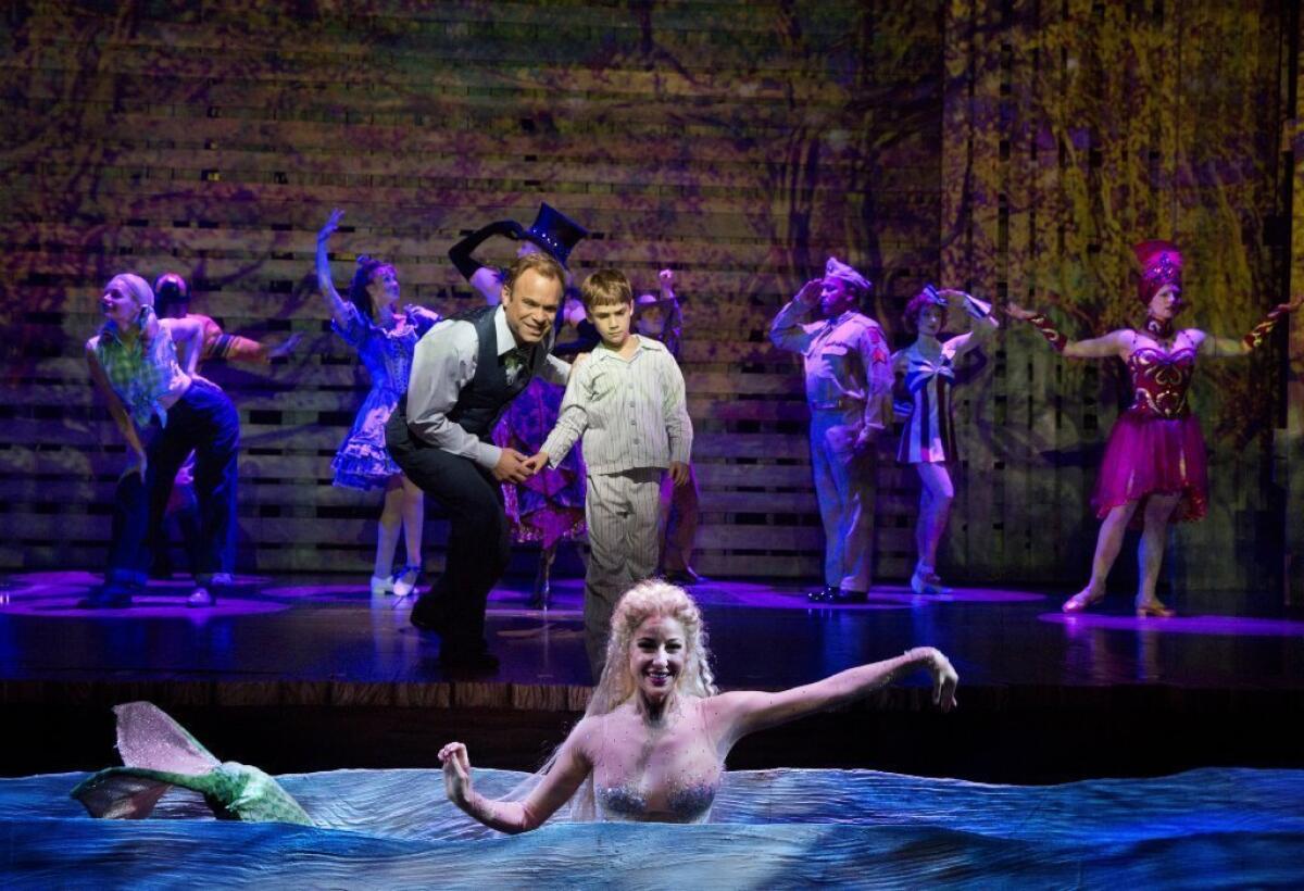 A scene from the musical "Big Fish" at the Neil Simon Theatre in New York.