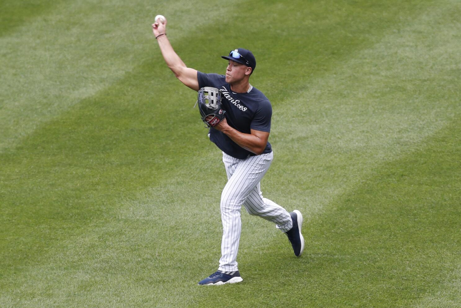 Masahiro Tanaka hit in head by Giancarlo Stanton line drive during