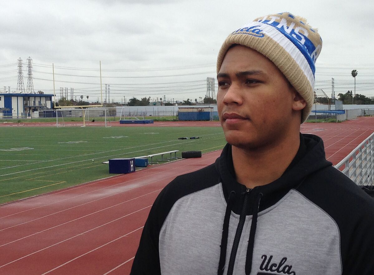 Mique Juarez was a five-star recruit out of North Torrance High who signed at UCLA but redshirted his freshman season with what the university called "personal issues." He is now attempting a return to football.