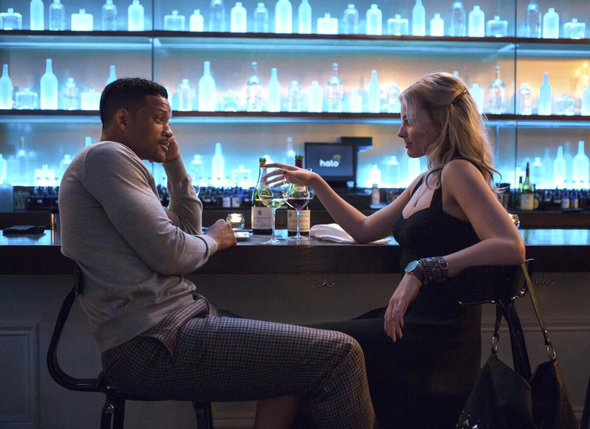 Will Smith and Margot Robbie in a scene from "Focus."