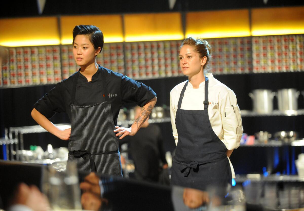 It's Kristen Kish, left, and Brooke Williamson in the "Top Chef" final.