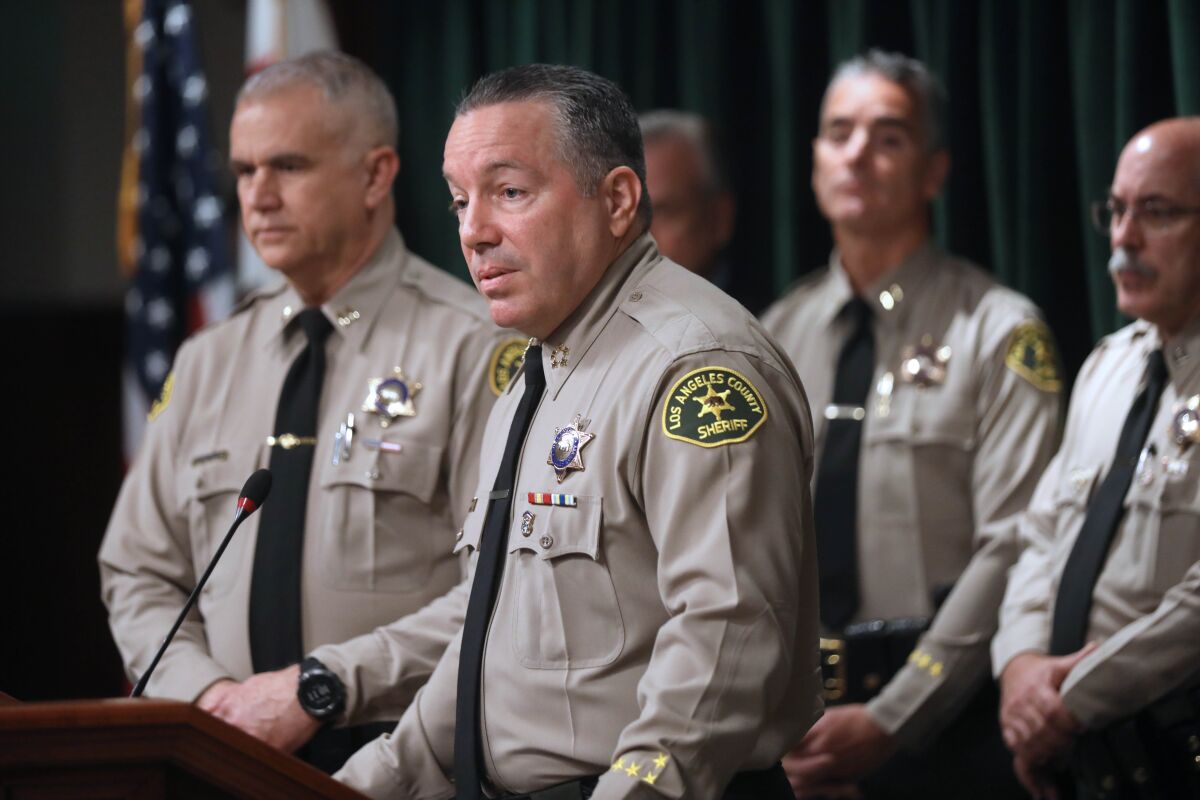L.A. County Sheriff Alex Villanueva speaks about reported shooting of deputy in August
