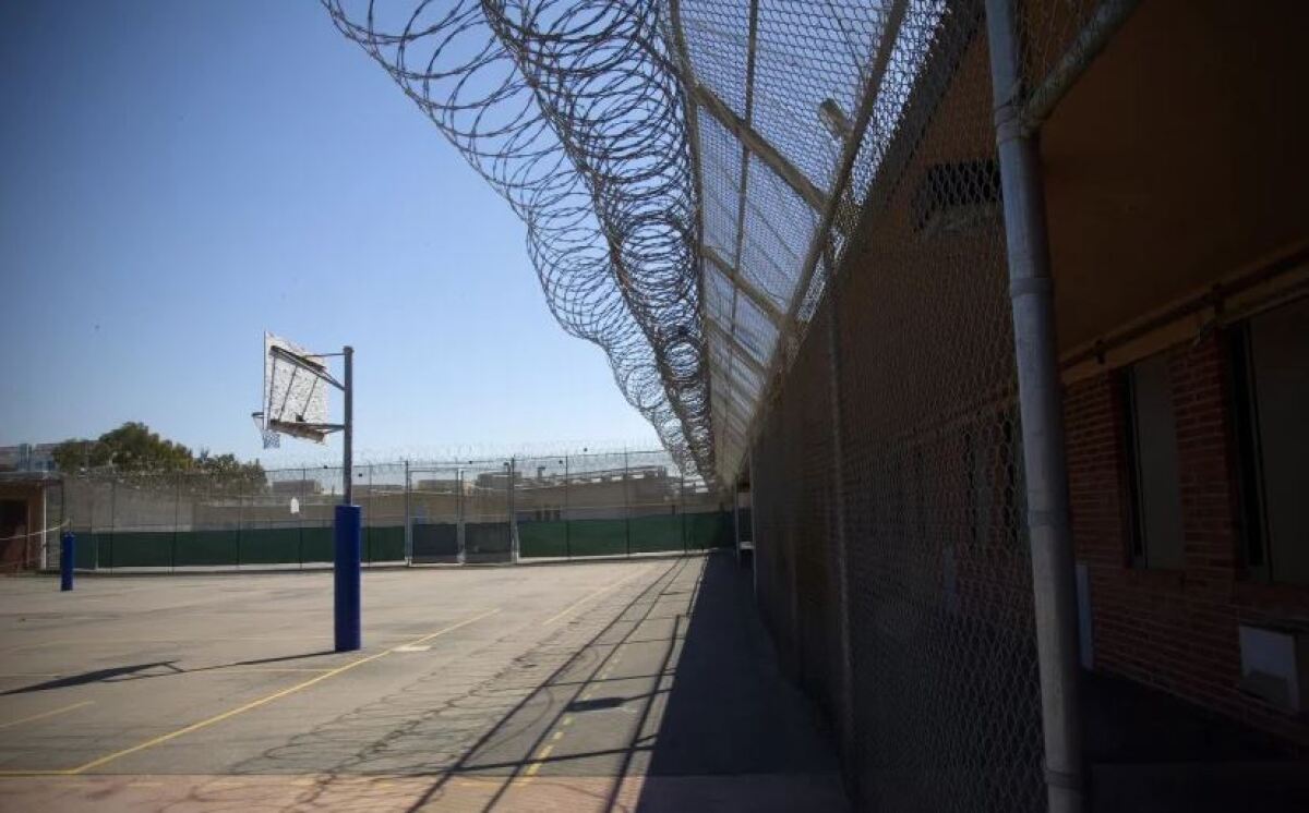 The recreation area at the Juvenile Detention Facility in Kearny Mesa.