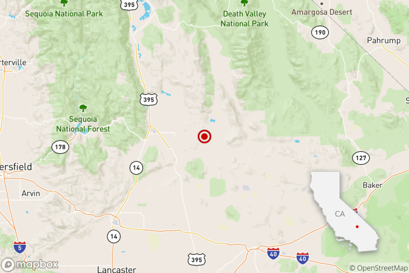 A magnitude 4.1 temblor hit the Ridgecrest area early Tuesday.