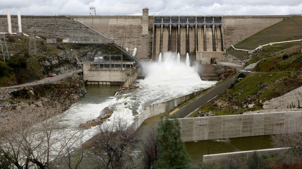 Folsom Lake continues to rise as the Folsom Dam releases water into the American River.