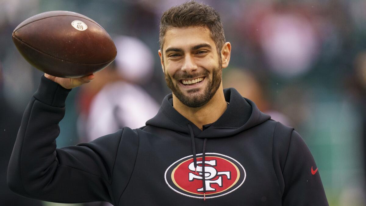 Ex-49ers quarterback Jimmy Garoppolo agrees to deal with Raiders - Los Angeles Times