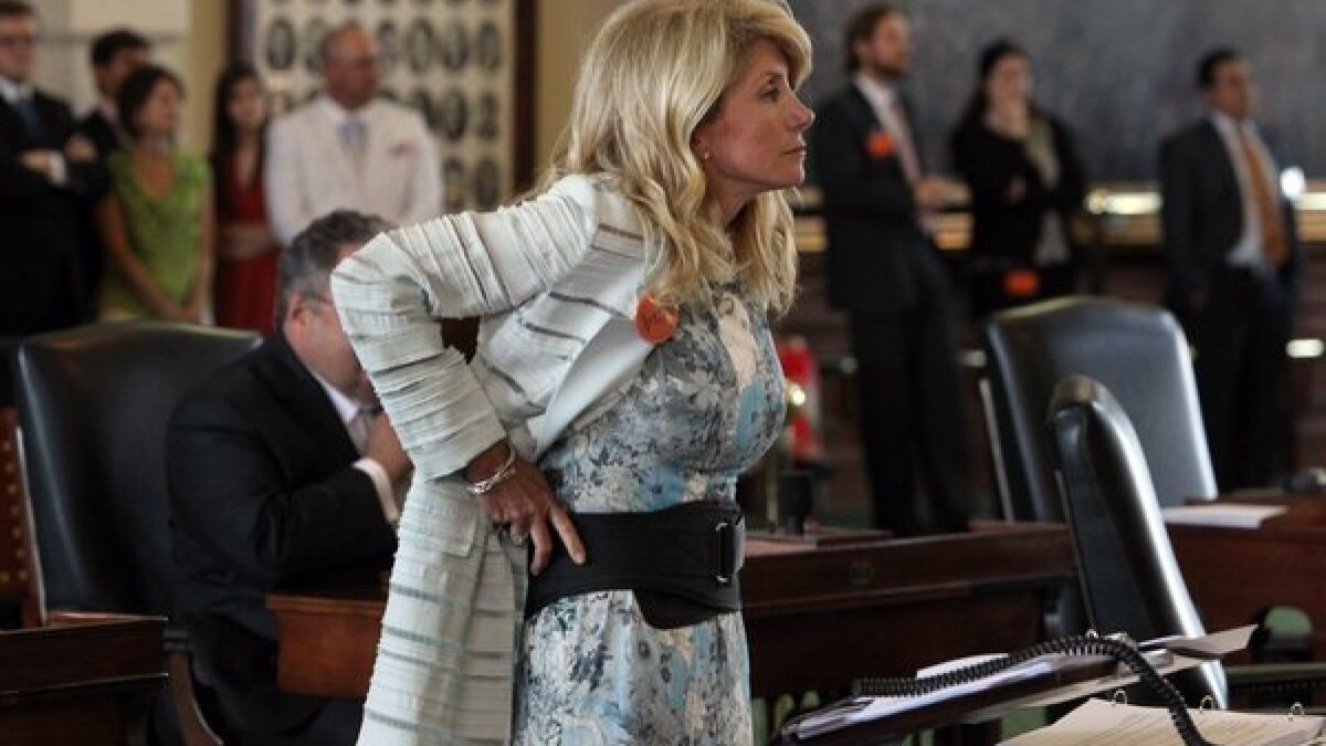 Wendy Davis filibuster for abortion access