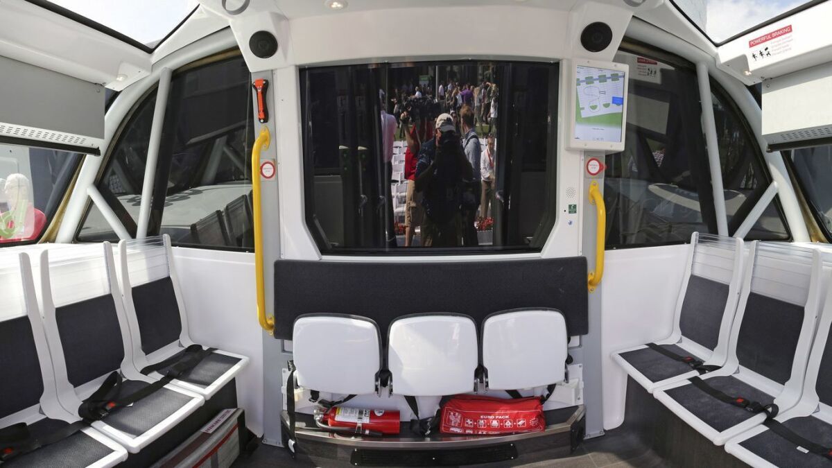 The autonomous bus is expected to begin service later this year.