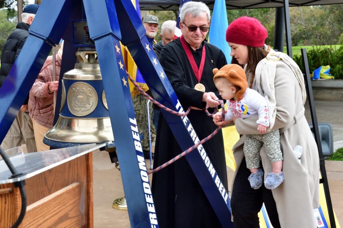 Participants ringing the America’s Freedom Bell.