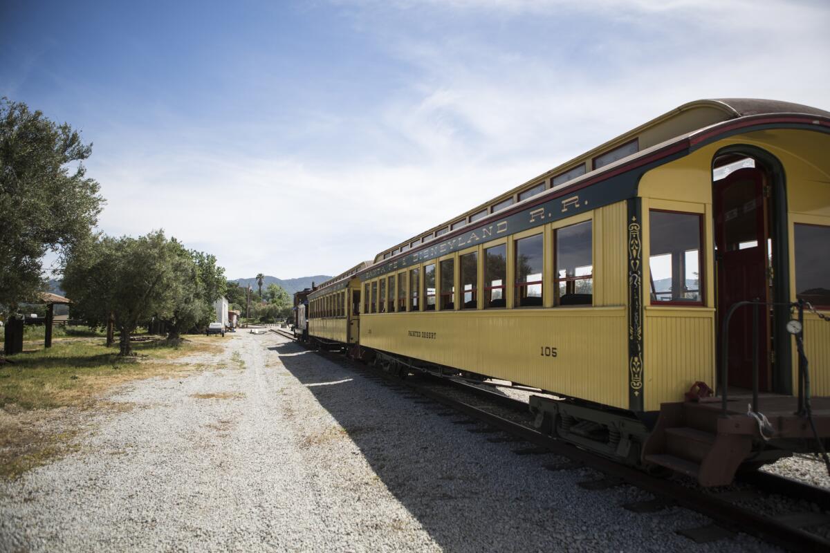 The train stops near a 19th century barn built around the remnants of the ranch’s Franciscan-era chapel.