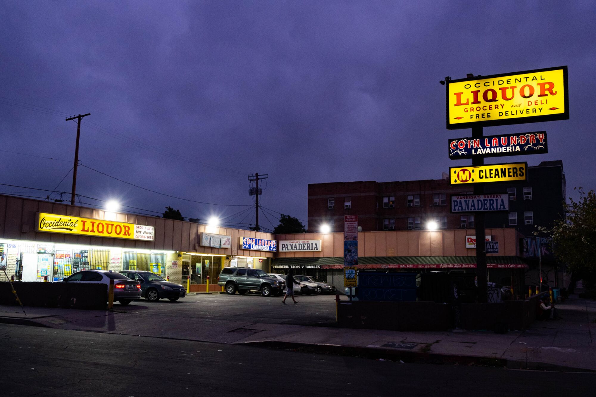 Gloom had swallowed the sun, transforming the V-shaped corner strip mall into a gothic oasis.