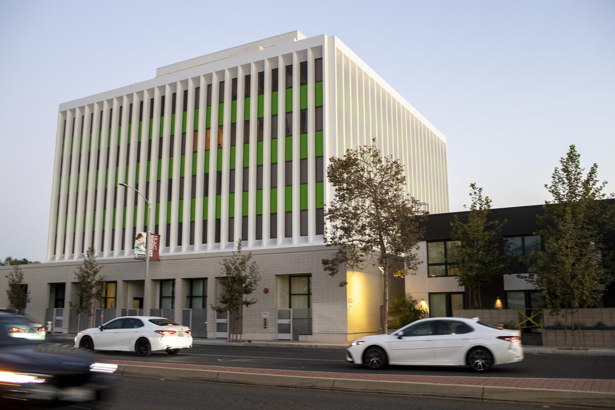 The Santa Ana Arts Collective is a five-story bank building repurposed as an affordable housing development.