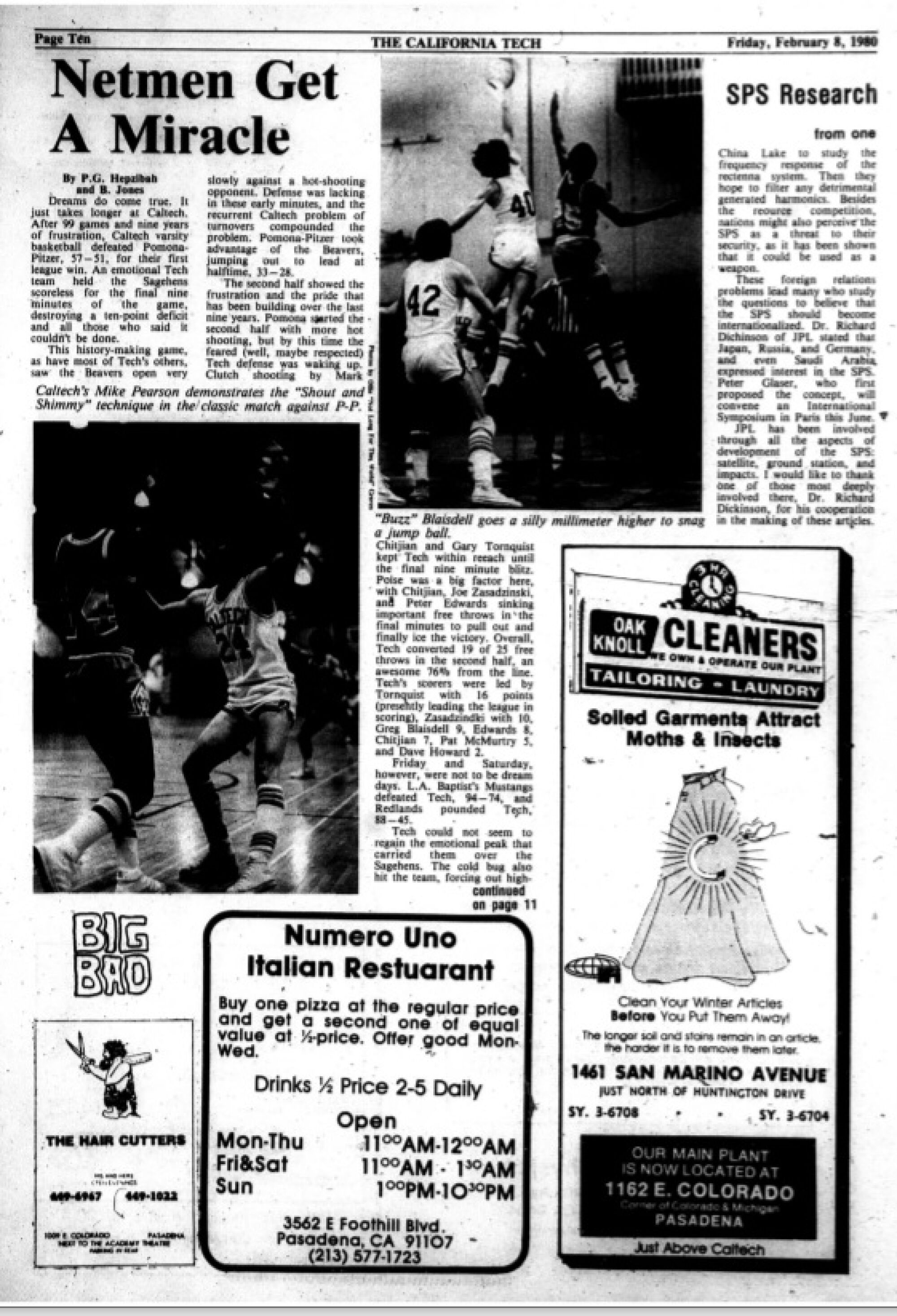 The California Tech newspaper, Feb. 8, 1980.