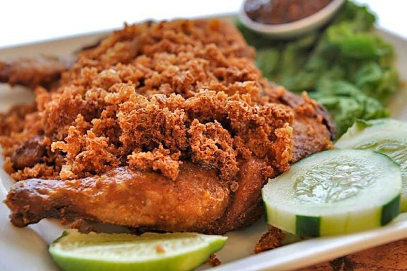 Ayam goreng kremesan is one of Merry's House of Chicken's signature dishes.