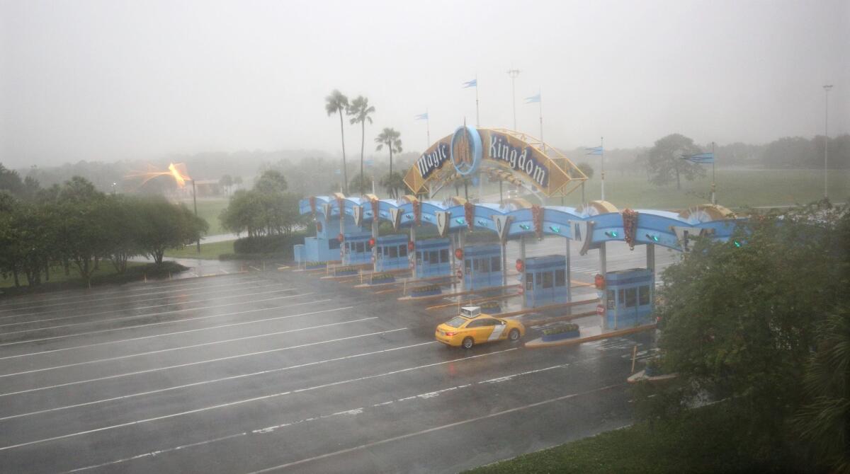 Walt Disney World's Magic Kingdom shut early Thursday ahead of Hurricane Matthew's punishing winds and rainfall. The resort reopened its parks Saturday.