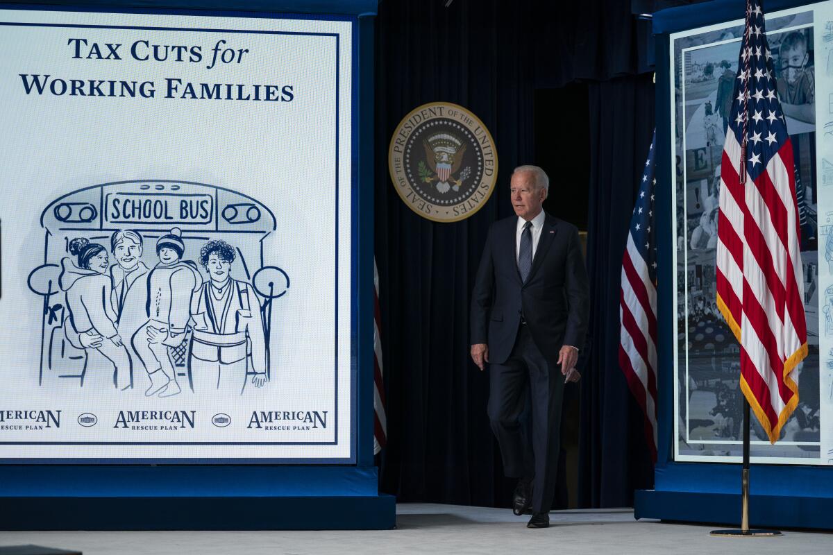 President Biden walks onstage