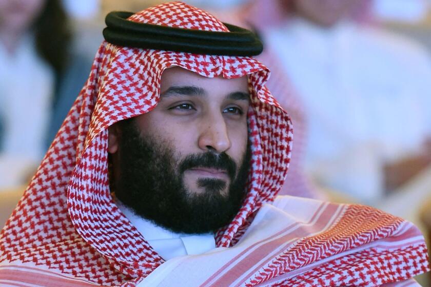(FILES) This file photo taken on October 24, 2017 shows Saudi Crown Prince Mohammed bin Salman attending the Future Investment Initiative (FII) conference in Riyadh. Saudi crown prince Mohammed bin Salman's aggressive power grab represents a huge gamble on the stability of his kingdom and its neighbors, but Donald Trump is not one to worry. The Washington foreign policy establishment may be agog at the young leader's "anti-corruption" purge of potential foes within the Saudi elite, but the US government barely flinched. No one is quite sure whether MBS' bold move will leave him as the uncontested leader of a more modern, open Saudi Arabia -- or open the door to chaos, rebellion or a regional war. / AFP PHOTO / FAYEZ NURELDINEFAYEZ NURELDINE/AFP/Getty Images ** OUTS - ELSENT, FPG, CM - OUTS * NM, PH, VA if sourced by CT, LA or MoD **