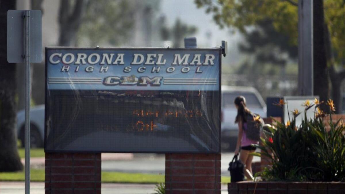 Corona del Mar High School is one of 32 school sites in the Newport-Mesa Unified School District.