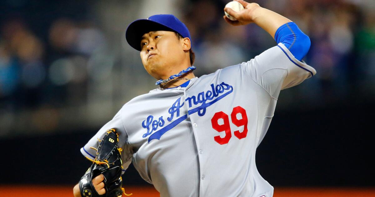 Dodgers' Hyun-Jin Ryu finishes behind Mets' Jacob deGrom for NL Cy Young  Award - Los Angeles Times