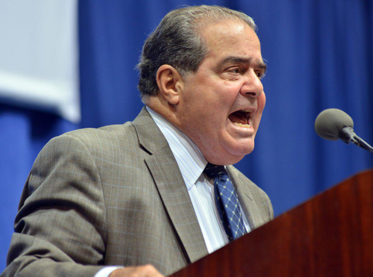 Supreme Court Justice Antonin Scalia, shown speaking last week at Tufts University in Medford, Mass., shares some frank observations in an interview with New York magazine.