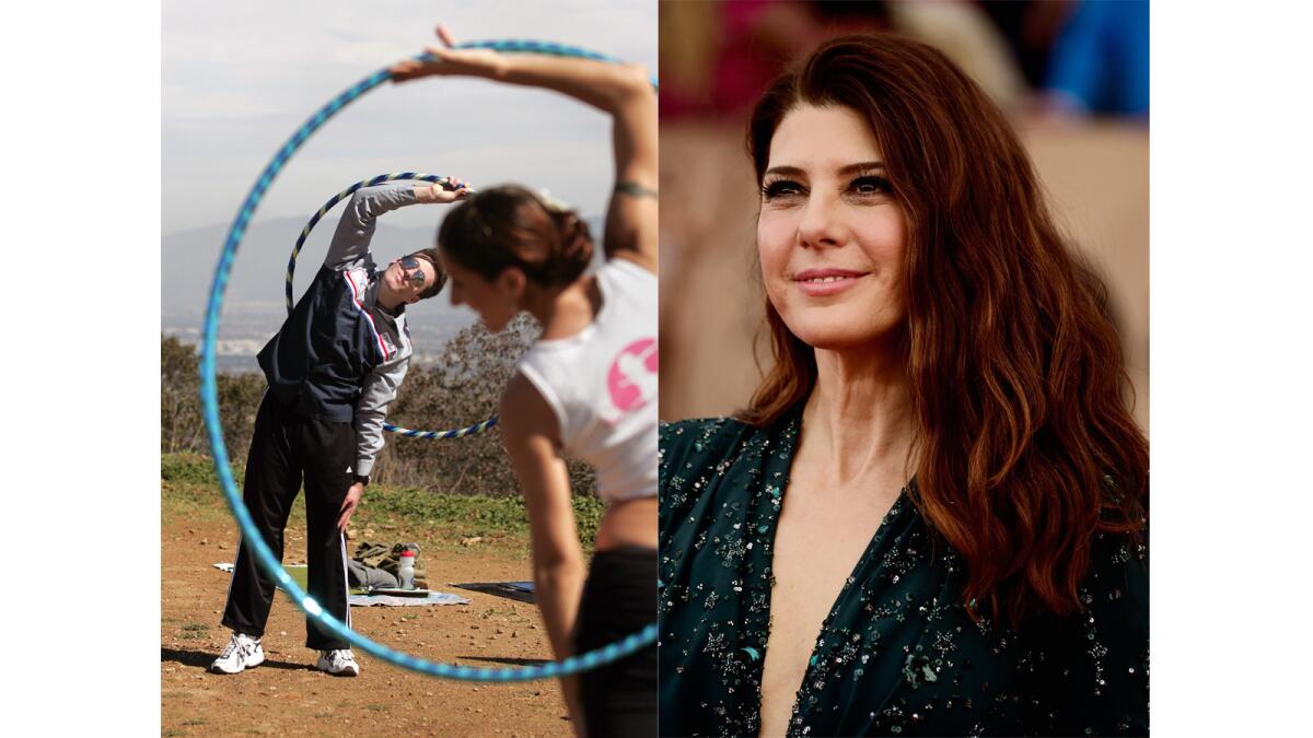 Marisa Tomei likes to workout using Hoopnotica.