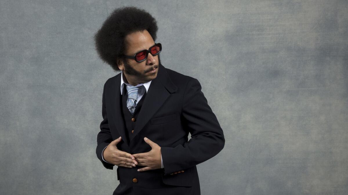 Director Boots Riley, from the film "Sorry to Bother You," photographed in the L.A. Times Studio during the 2018 Sundance Film Festival in Park City, Utah.