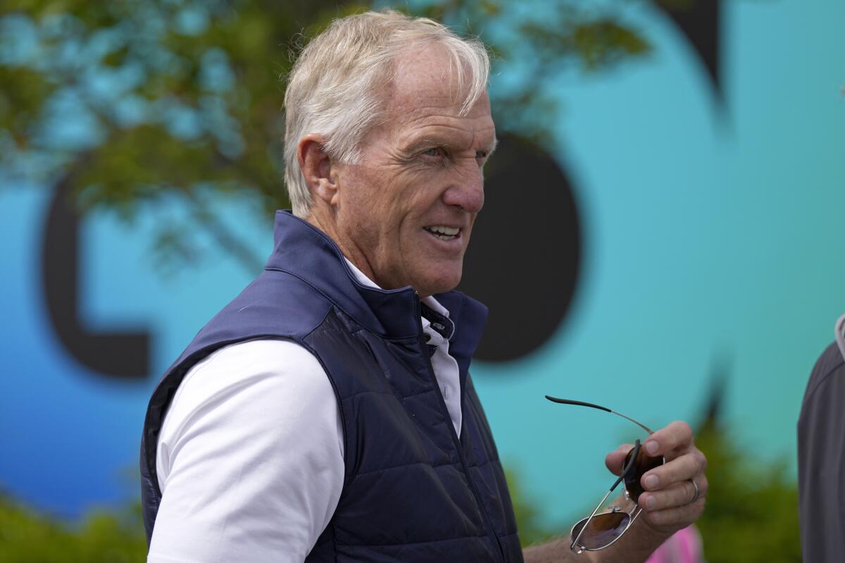 LIV Golf CEO Greg Norman attends the inaugural LIV Golf Invitational at the Centurion Club.