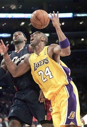Kobe Bryant, LeBron James drive