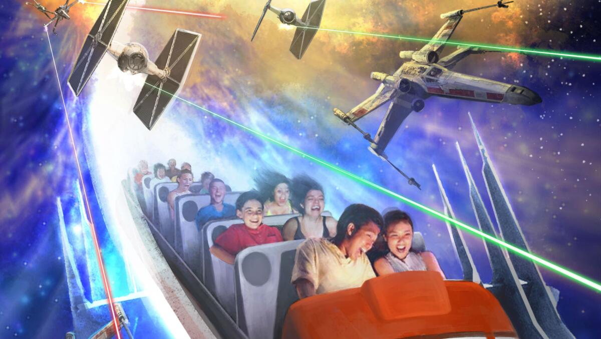 Space Mountain gets rethemed at Disneyland during the Star Wars Season of the Force event.