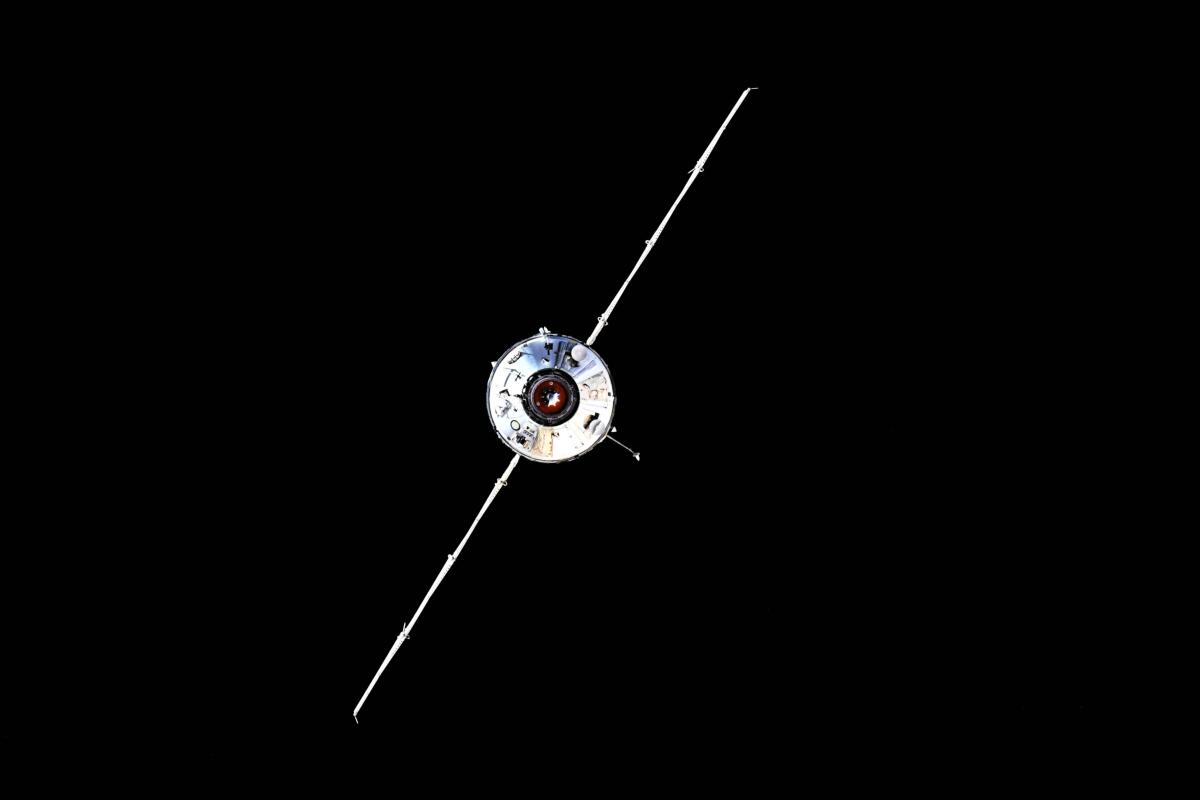 The Nauka module before docking with the International Space Station