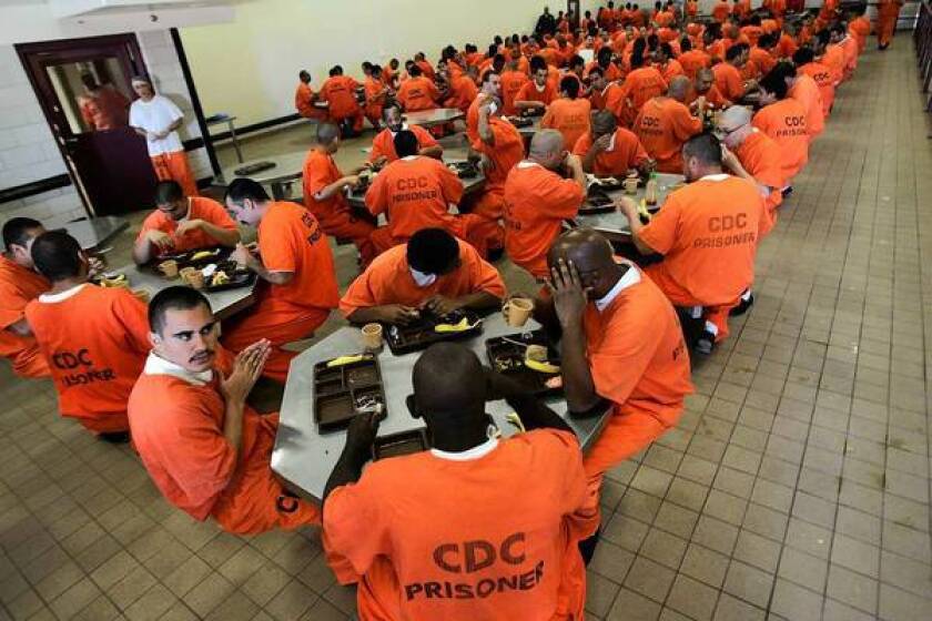 Inmates at the state prison in Lancaster in 2010.