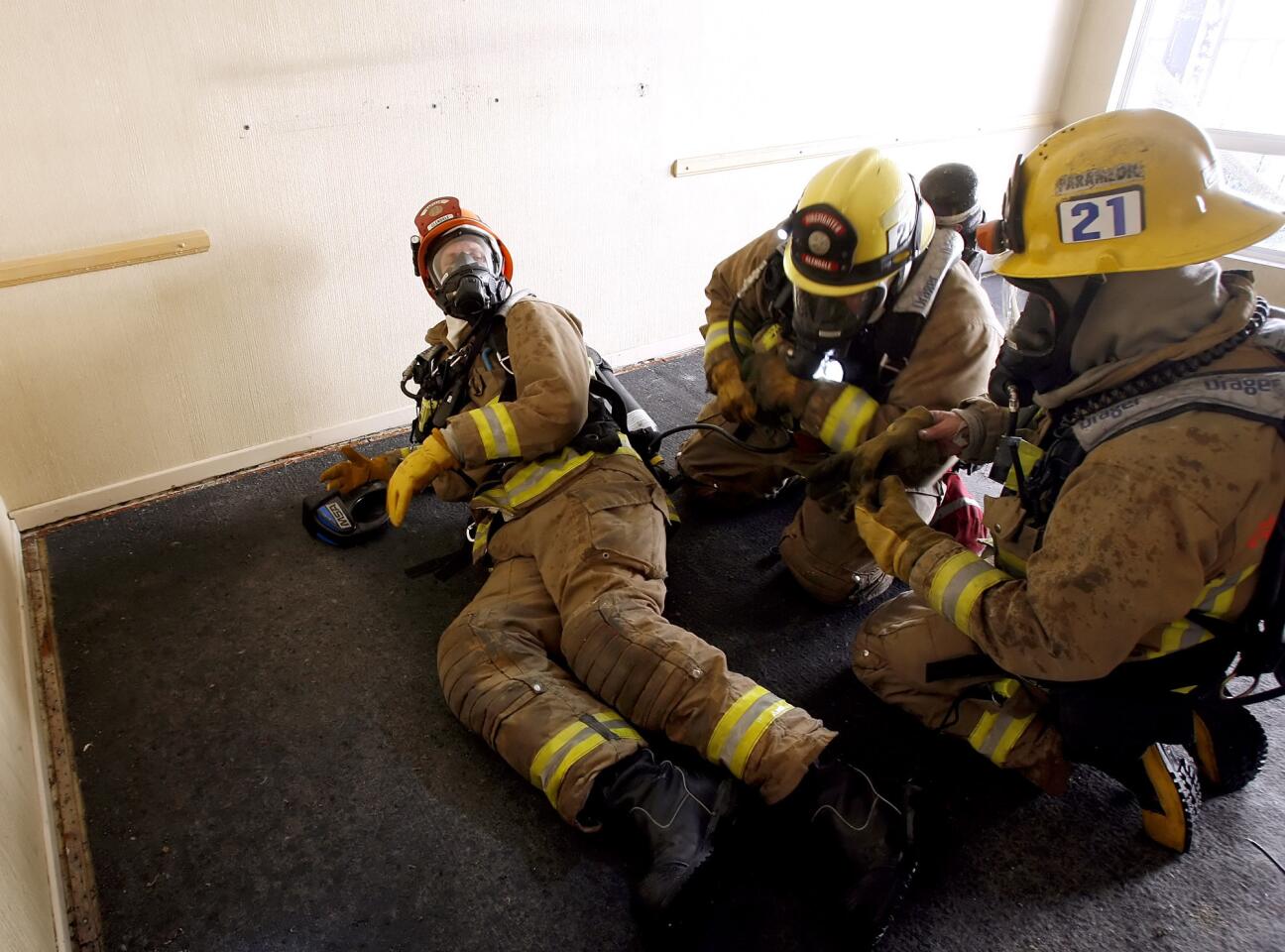 Photo Gallery: Glendale's Fire & Police Depts. train in abandoned building