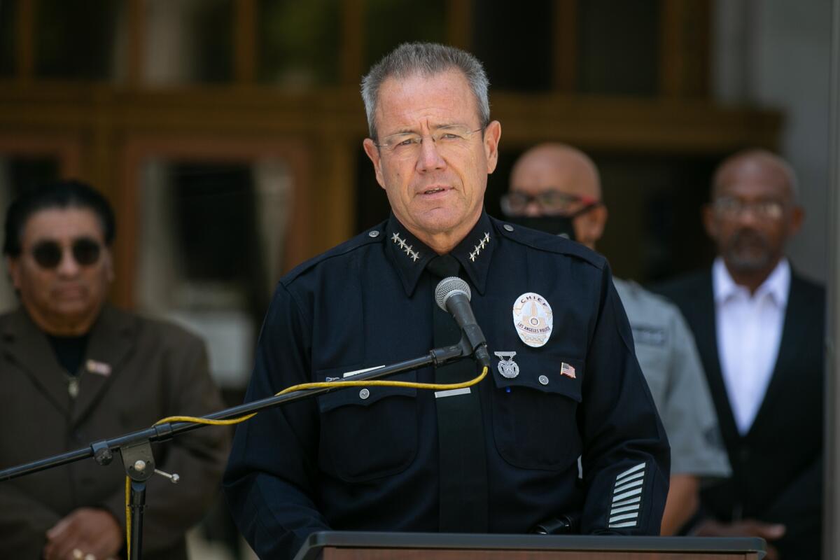 LAPD Chief Michel Moore.