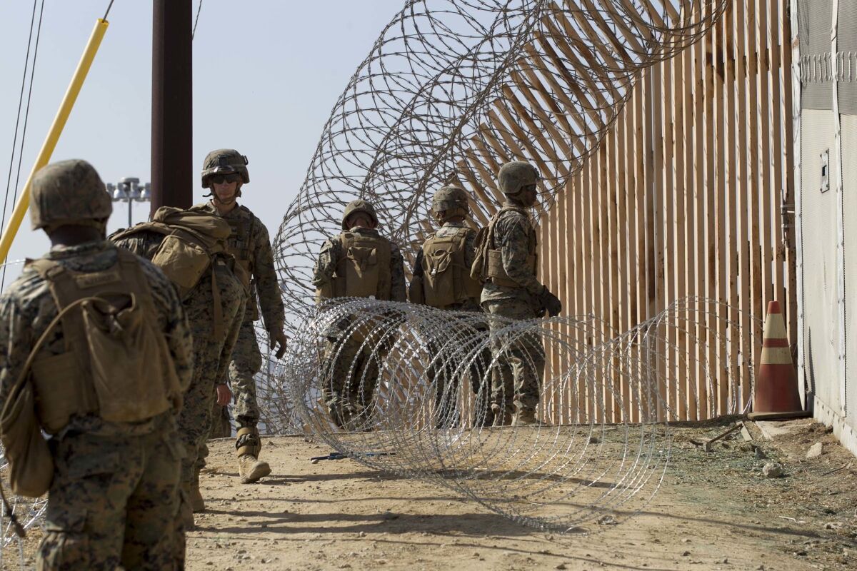 Troops at border in San Diego