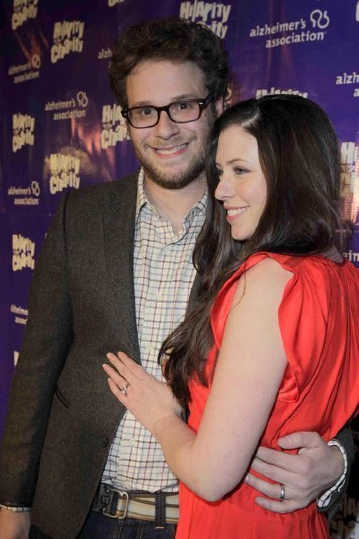 Seth Rogen and Lauren Miller arrive at last year's "Hilarity For Charity" to benefit the Alzheimer's Assn. Rogen is hosting this year's event.