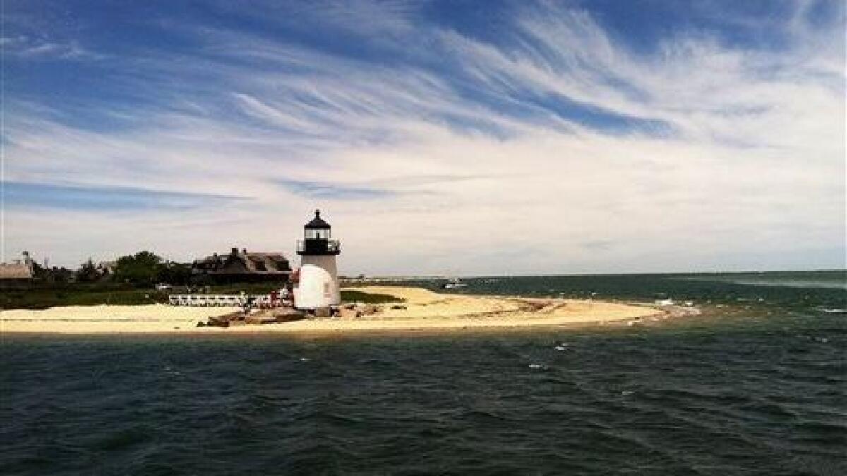 The Brant Point Lighthouse on Nantucket island, one of the stops in Massachusetts on the Islands of New England cruise.