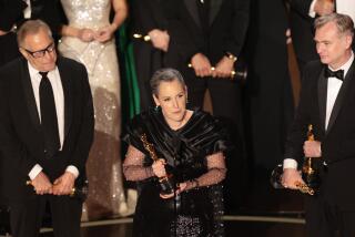 Hollywood, CA - March 10: Emma Thomas during the live telecast of the 96th Annual Academy Awards in Dolby Theatre at Hollywood & Highland Center in Hollywood, CA, Sunday, March 10, 2024. (Myung J. Chun / Los Angeles Times)