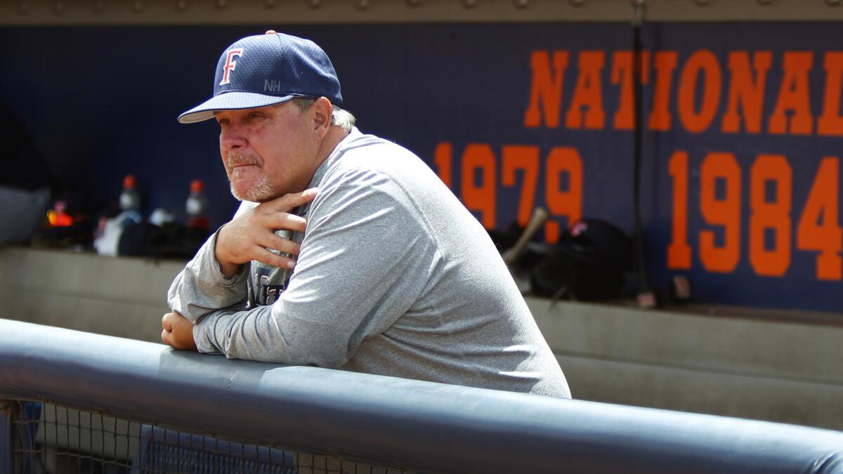 Coach Rick Vanderhook and Cal State Fullerton will hit the road, instead of host a regional, when the NCAA tournament opens play later this week.