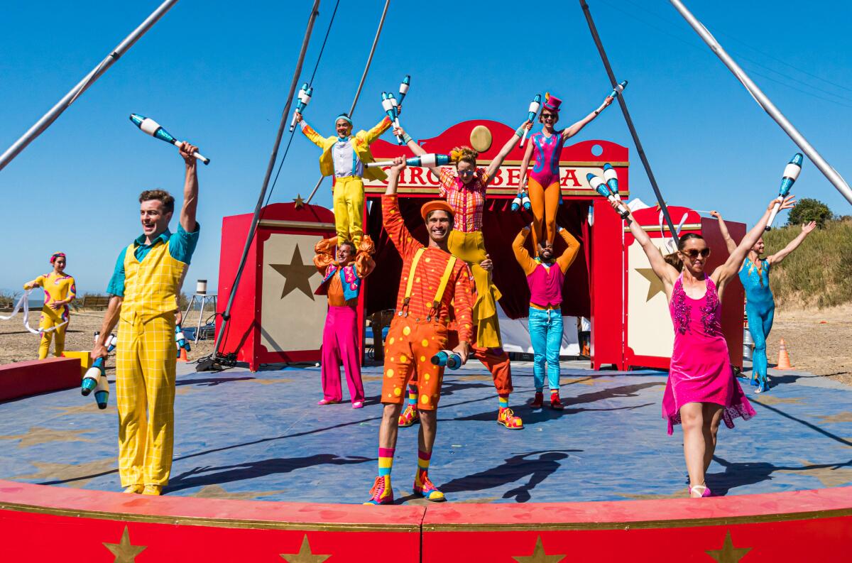 Circus Bella will be performing its new summer show "Bananas" at Bluebird Park in Laguna Beach on Saturday.