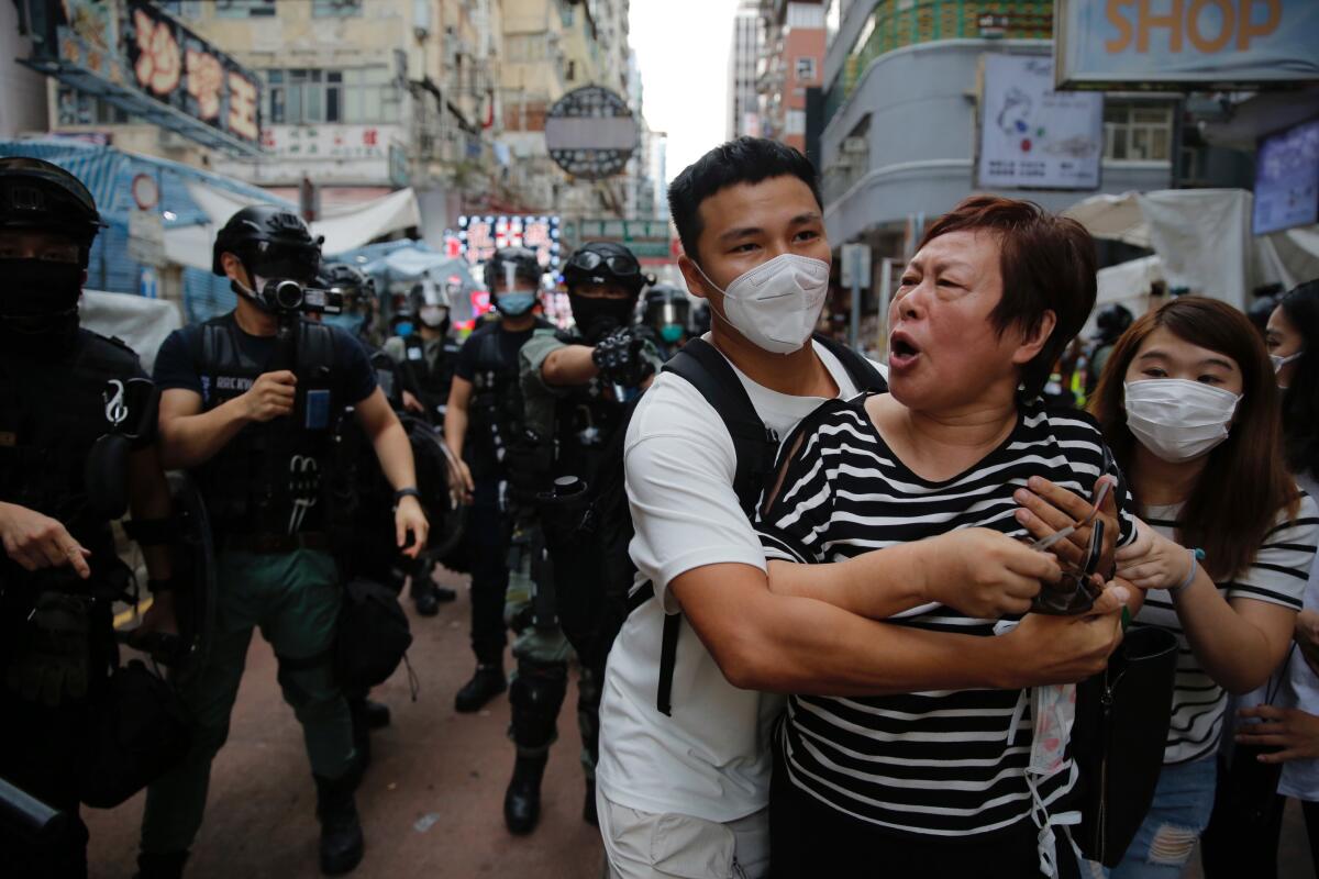 People protest in Hong Kong over China's move to impose new national security powers