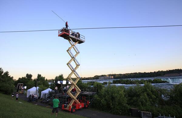 High-wire act over Niagara Falls