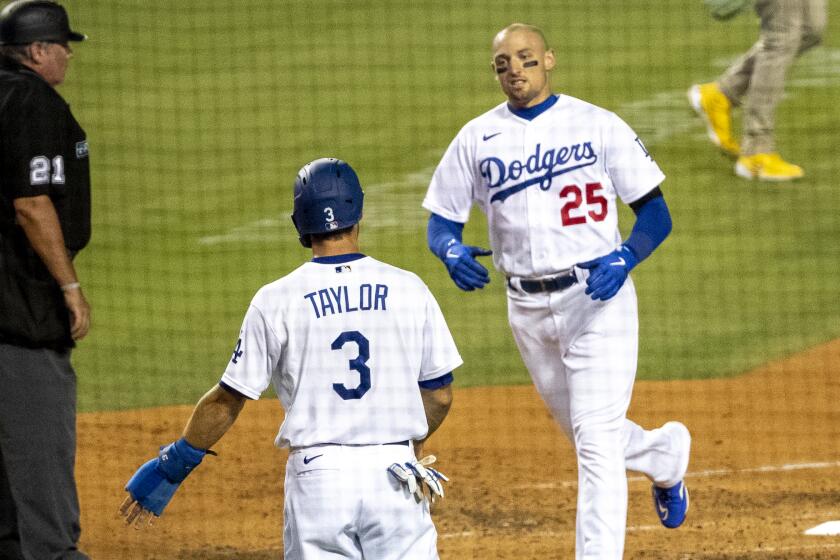LOS ANGELES, CA - AUGUST 5, 2022: Los Angeles Dodgers second baseman Chris Taylor.