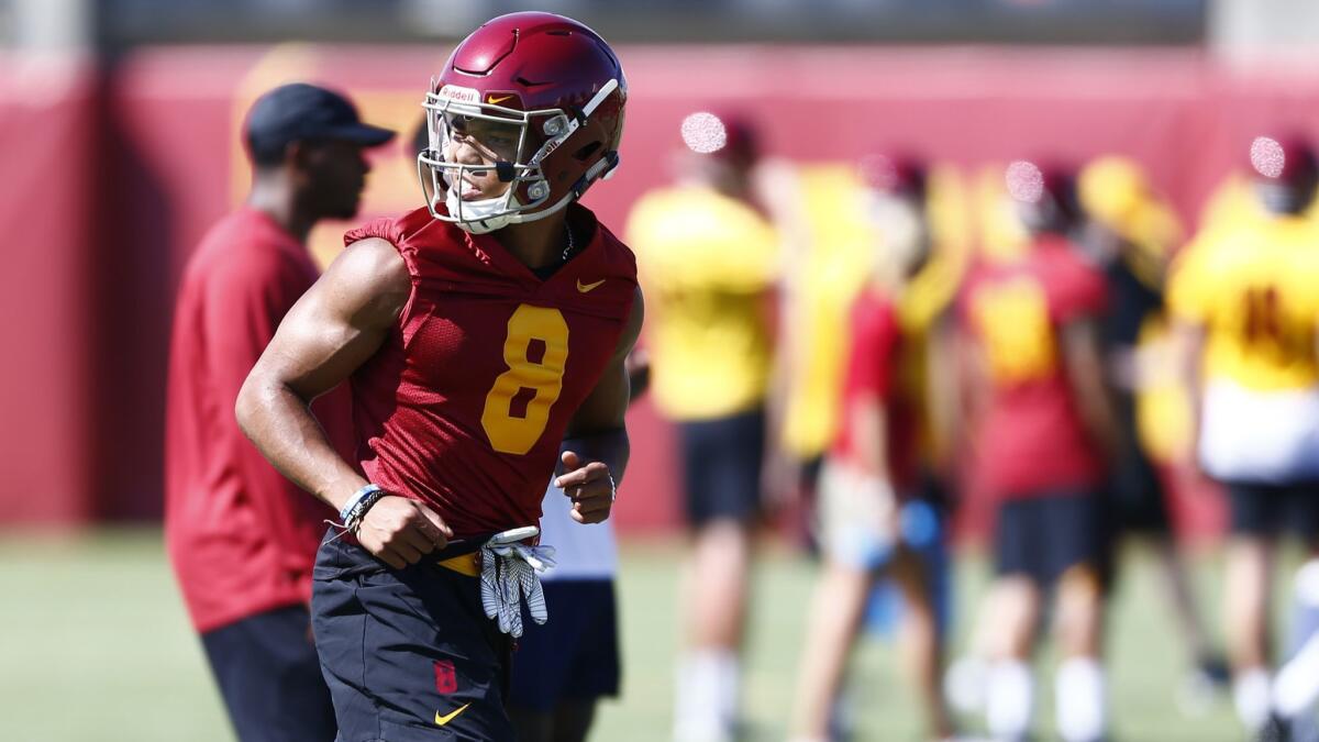True freshman Amon-ra St. Brown has received more praise from coaches the last few weeks than any other Trojan