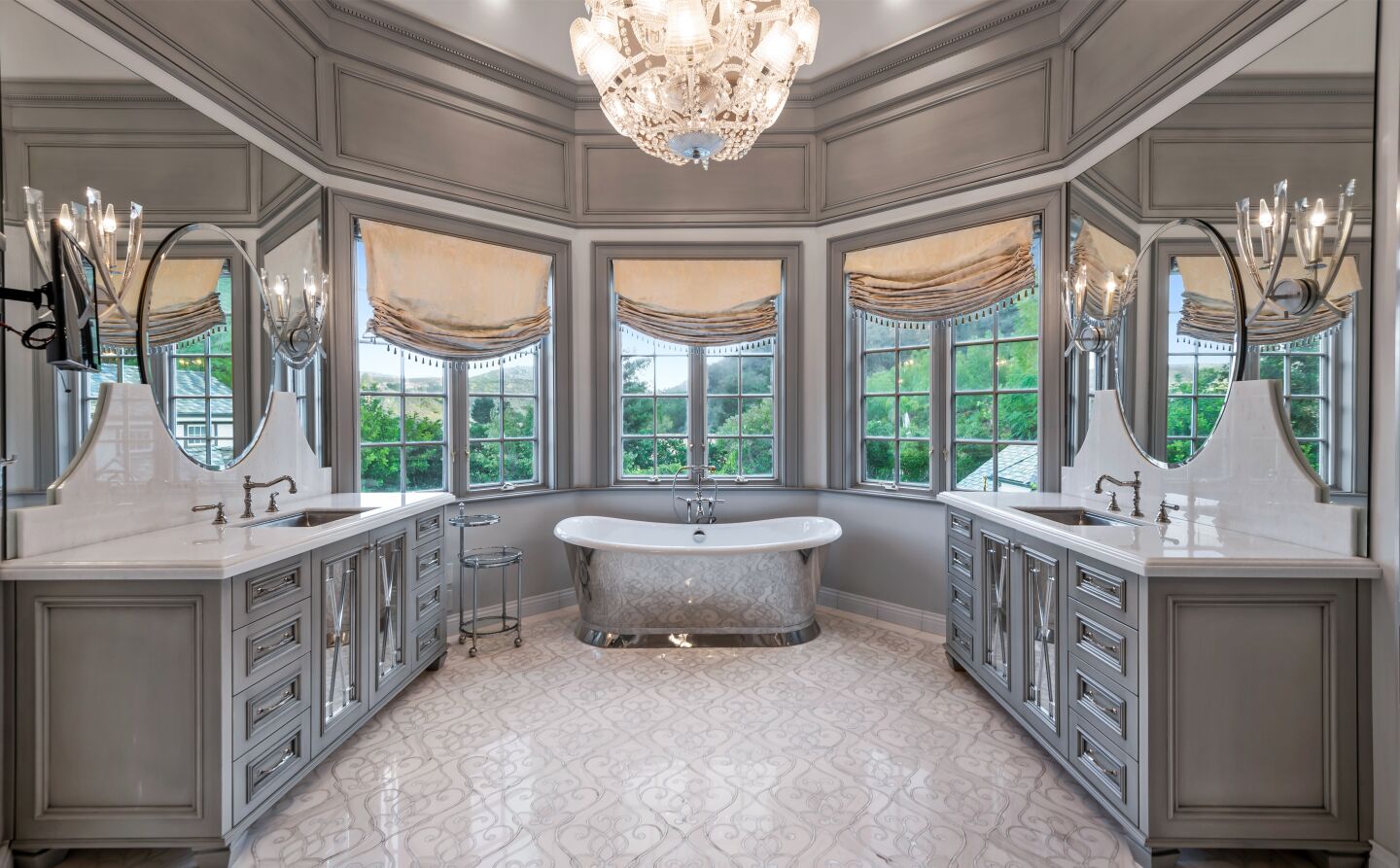 The bathroom.