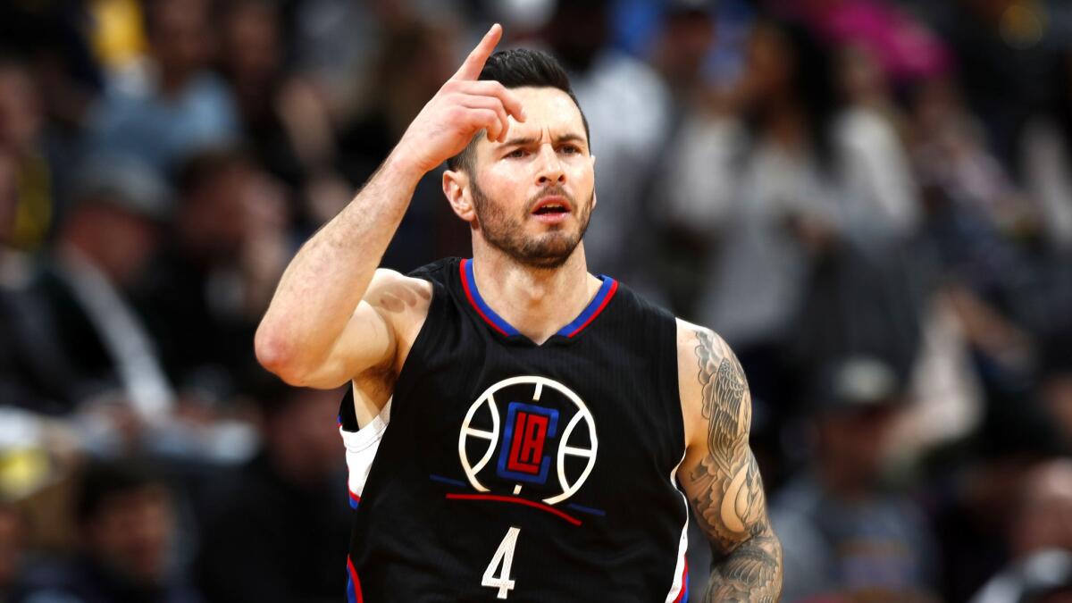 Clippers guard J.J. Redick expects to play Wednesday night after sitting out Sunday's game because of a sprained right ankle. (David Zalubowski / Associated Press)