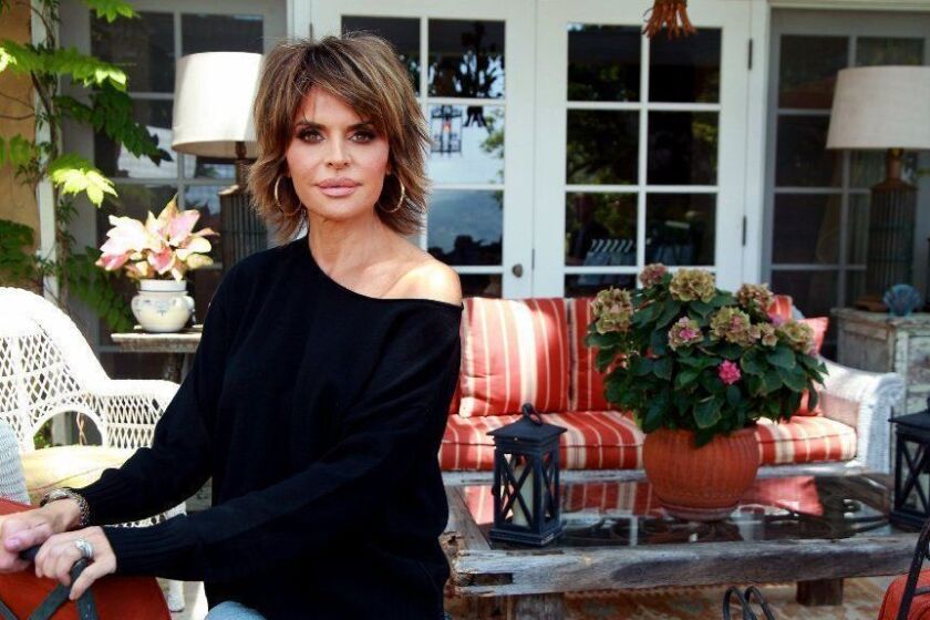 BEVERLY HILLS, CA., MAY 31, 2019—Actress and "Real Housewives of Beverly Hills" star Lisa Rinna at her home. Rinna is not stranger to drama with stints on soaps such as "Days of Our Lives" and primetime's "Melrose Place," but she's settled into a new league of high drama as a cast member of the popular Bravo reality series. (Kirk McKoy / Los Angeles Times)
