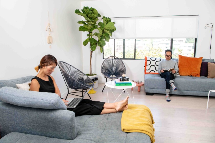 Angie Myung and Ted Vadakan