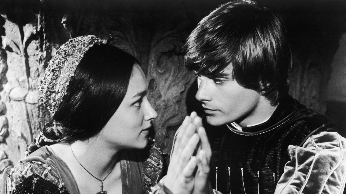The 1968 remake of William Shakespeare's tale of star-crossed lovers featured Leonard Whiting and Olivia Hussey in the title roles.